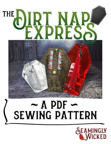The Dirt Nap Express Coffin Wallet Sewing Pattern (SVG files included!)